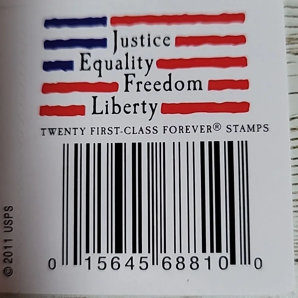 100 Forever Stamps Justice Equality Freedom Liberty Four Flags Stamp USPS Mail‎